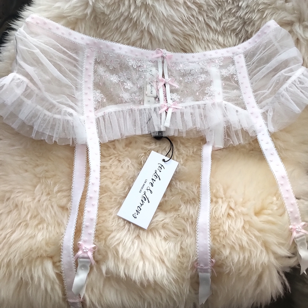 ⛔ SOLD ⛔ For Love & Lemons Victoria's Secret Evie Garter - Picture 1 of 11